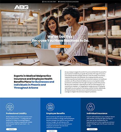 Insurance Agency Website Design