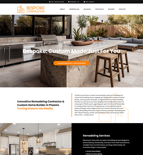 Construction Contractor Website Design