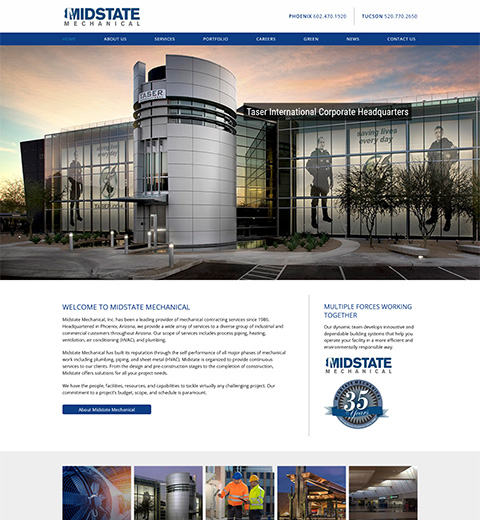 Website Design for Commerical Contractor