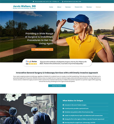 Surgeon Website Design