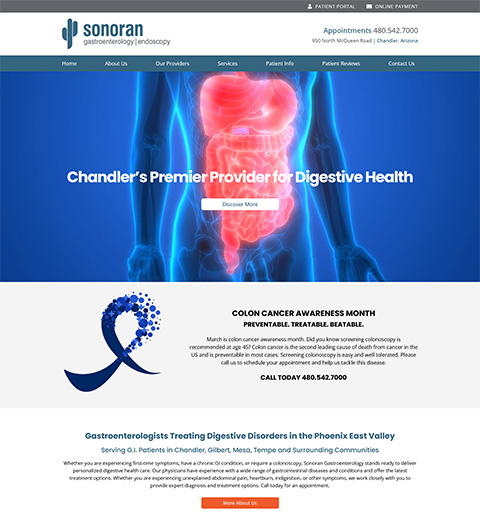Gastroenterologis Website Design in Chandler