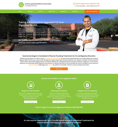 Radiologist Website Design in Scottsdale