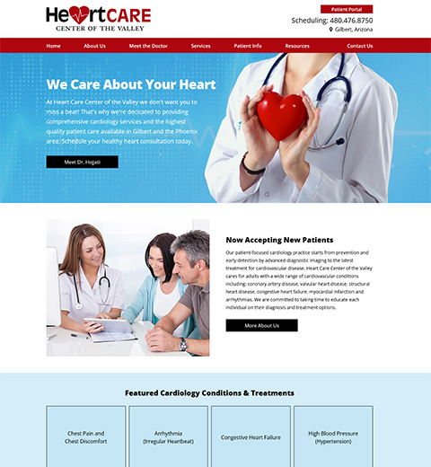 Cardiologist Website Design Phoenix