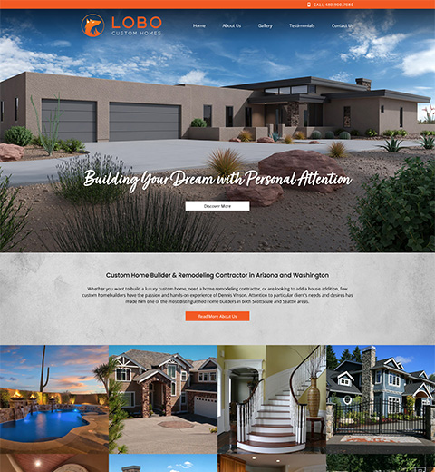 Website design for Custom Home Builder in Scottsdale