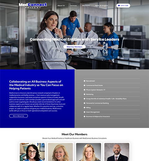 Medical Business Networking Group Website Design