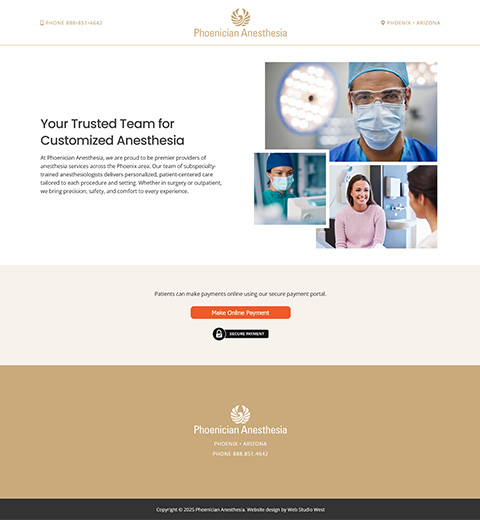 Medical website design in Phoenix, Arizona