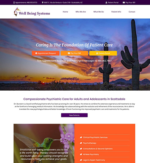Scottsdale Psychiatrist Website Design