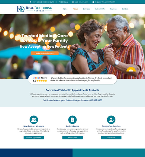 Real Doctoring Medical Website Design