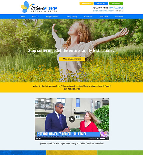 Allergist Website Design