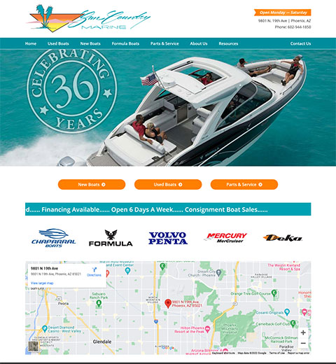 Boat Dealer Website in Phoenix
