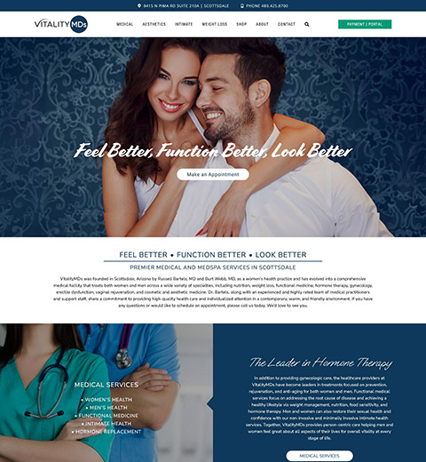 Website design for Medspa in Scottsdale