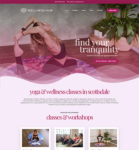 Yoga Studio Website Design