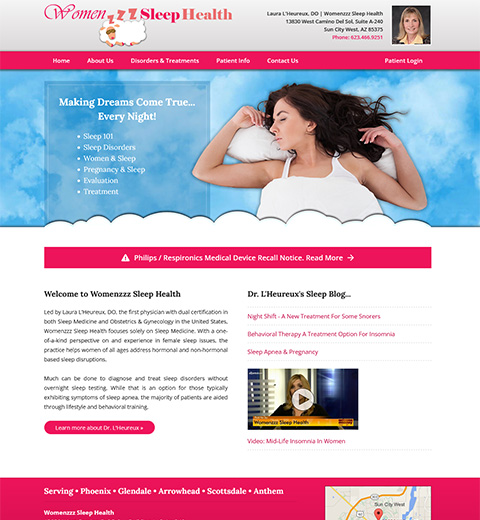 Womens Health Website Design